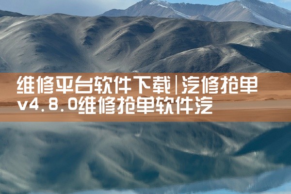 维修平台软件下载