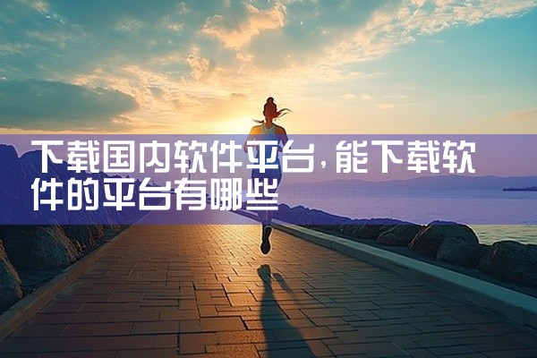 下载国内软件平台